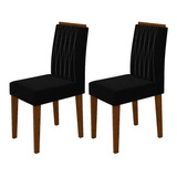 Conjunto Com 2 Cadeiras Para Sala Jantar Decoração