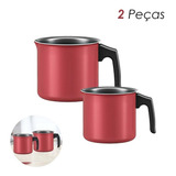 Conjunto Com 2 Fervedores 12 E 14cm Cereja 7015/411 Brinox