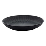Conjunto Com 6 Pratos Flat Onix Oxford 20,5cm Fundo Caldos