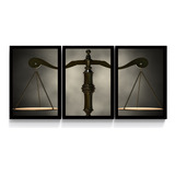 Conjunto Com Quadros Balança Da Justiça Escritório Advocacia