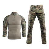 Conjunto Combat Shirt Calça Camuflado Militar