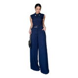 Conjunto Cropped Calça Lançamento Blogueira