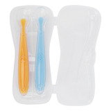 Conjunto De 2 Colheres De Silicone Com Ponta Macia Para
