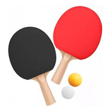 Conjunto De 2 Raquetes E 2 Bolinhas Coloridas Para Ping Pong