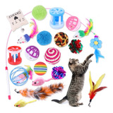 Conjunto De 20 Peças De Brinquedos Interativos Para Gatos Co