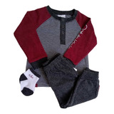 Conjunto De 3 Peças Inverno Calvin Klein Infantil Menino