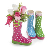 Conjunto De 3 Vasos Para Botas De Chuva Coloridos De Primav