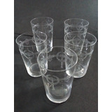 Conjunto De 5 Copos Cristal Saint Louis Água Sucos Antigos