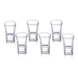 Conjunto De 6 Copos Vidro Shot Dose Tequila Liso 40 Ml Cor Transparente