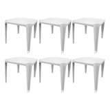 Conjunto De 6 Mesa Monobloco Multiuso Alugar Bar 70x70x70