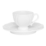 Conjunto De 6 Xícaras Pequenas 75ml Com Pires Soleil White