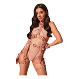Conjunto De Arnês E Algemas De Couro Punk Rave Nightcl [u]