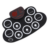 Conjunto De Bateria Eletrônica Roll Up Practice Pad Recarreg