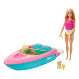 Conjunto De Brinquedo Barco Aquático Com Boneca Barbie