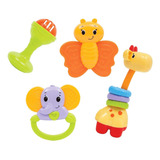 Conjunto De Chocalhos E Mordedores Baby Fun - Buba 