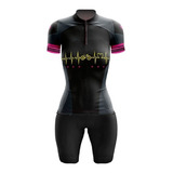 Conjunto De Ciclismo Ciclistas Bermuda Camisa Feminino Ge 60