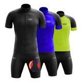 Conjunto De Ciclismo Roupa Camisa + Bermuda Acolchoada Bike