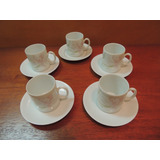 Conjunto De Cinco Xícaras De Café Porcelana Renner