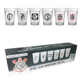Conjunto De Copo Americano Corinthians Licenciado Kit 6 Peça