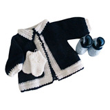 Conjunto De Crochê Para Bebê: Casaquinho, Meinha E Sapatinho