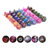 Conjunto De Dados Para Rpg Com Sete Dados Nebulosas + Bolsa