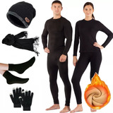 Conjunto De Frio Blusa Calça Térmica Luvas Meias Touca
