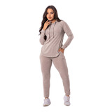 Conjunto De Inverno Feminino Lanzinha Calça E Blusa De Frio