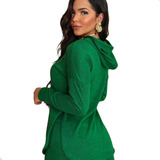 Conjunto De Inverno Feminino Moletinho Calça E Blusa De Frio