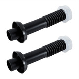 Conjunto De Ligação Para Bacia Com Canopla De Parede Kit 2 Cor Preto