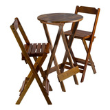 Conjunto De Mesa Bistrô Alta Bar/restaurante Com 2 Banquetas