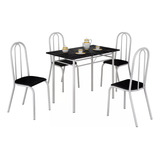 Conjunto De Mesa Com 4 Cadeiras Realeza Tampo Mdp 