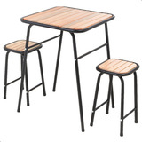 Conjunto De Mesa E 2 Bancos P/ Área Externa Piscina Jardim