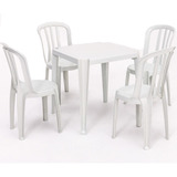 Conjunto De Mesa E Cadeiras De Plástico Bistro Goyana 182kg