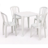 Conjunto De Mesa Quadrada C/ 4