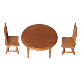 Conjunto De Mesa Redonda Doll House Mini Tables 1:12 Dollhou