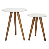 Conjunto De Mesas Laterais Em Mdf Para Sala De Estar Decor