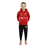 Conjunto De Moletom Infantil Barcelona Blusa E Calça Unissex