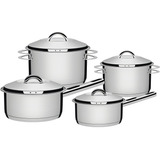 Conjunto De Panelas Tramontina Indução/gás 4 Peças Solar Cor Inox