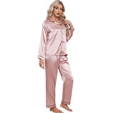 Conjunto De Pijama Feminino Americano Cetim