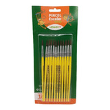 Conjunto De Pincel Para Pintura Infantil Escolar - 12 Peças