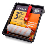 Conjunto De Pintura Rolo De Lã Natural Com 3 Peças - Atlas