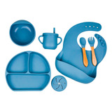 Conjunto De Refeição Para Bebê Em Silicone Premium 8 Peças