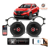 Conjunto De Som + Rádio Bluetooth Strada Cab. Dup Tras.
