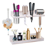 Conjunto De Suporte De Parede Hair Tool Organizer De 2 Camad