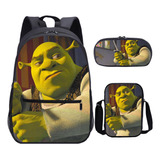 Conjunto De Três Bolsas Monster Shrek,