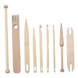 Conjunto De Varas De Tear De Madeira 9 Peças, Kit De