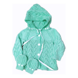 Conjunto Em Tricô Feito A Mão Para Bebê -tamanho Rn/