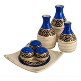 Conjunto Enfeite Sala Ceramica Centro Mesa Decorativo Luxo
