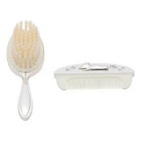 Conjunto Escova E Pente Infantil Prata - Kit 2 Unidade