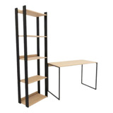 Conjunto Escrivaninha 1,20m Estudos + Estante Home Office